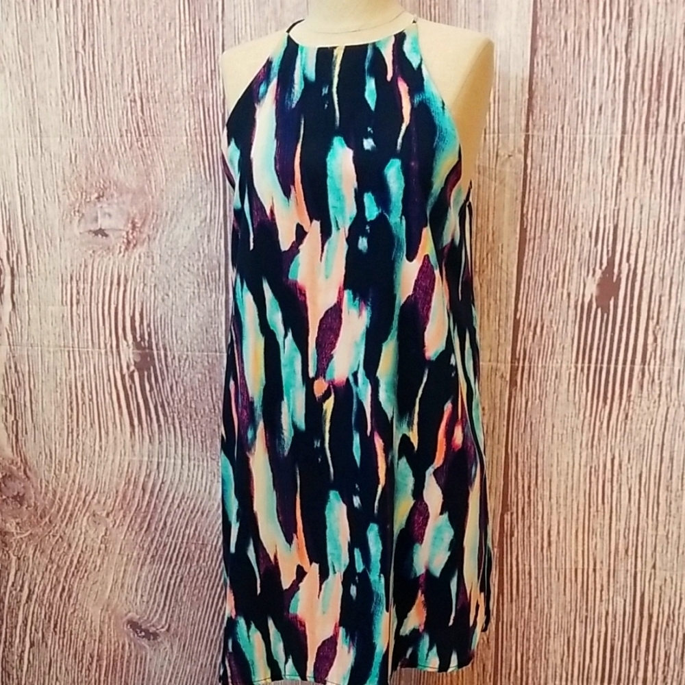 *LAST CHANCE ITEM!* Tyche Colorful Abstract Shift Mini Dress - Size Medium